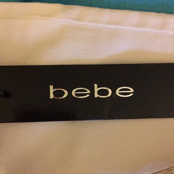 NWT- Bebe white distressed jeans - Picture 12 of 12